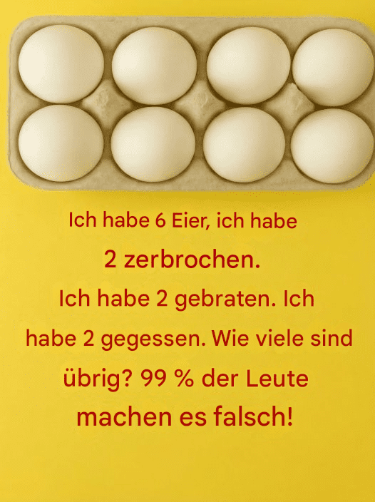 Ein lustiges Eierrätsel, das zum Nachdenken anregt
