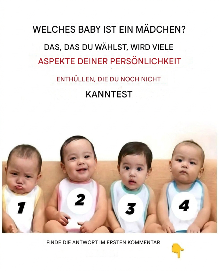 Psychologischer Test: Welches dieser vier Babys ist ein Mädchen?