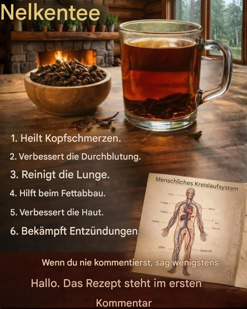 Nelkentee – ein einfaches Kräutergetränk für Wärme, Durchblutung und Wohlbefinden im Alltag: