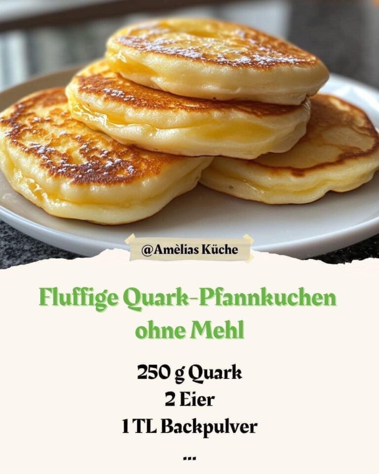 Schmecken Gigantisch, Quark Pfannkuchen ohne Mehl unschlagbar lecker
