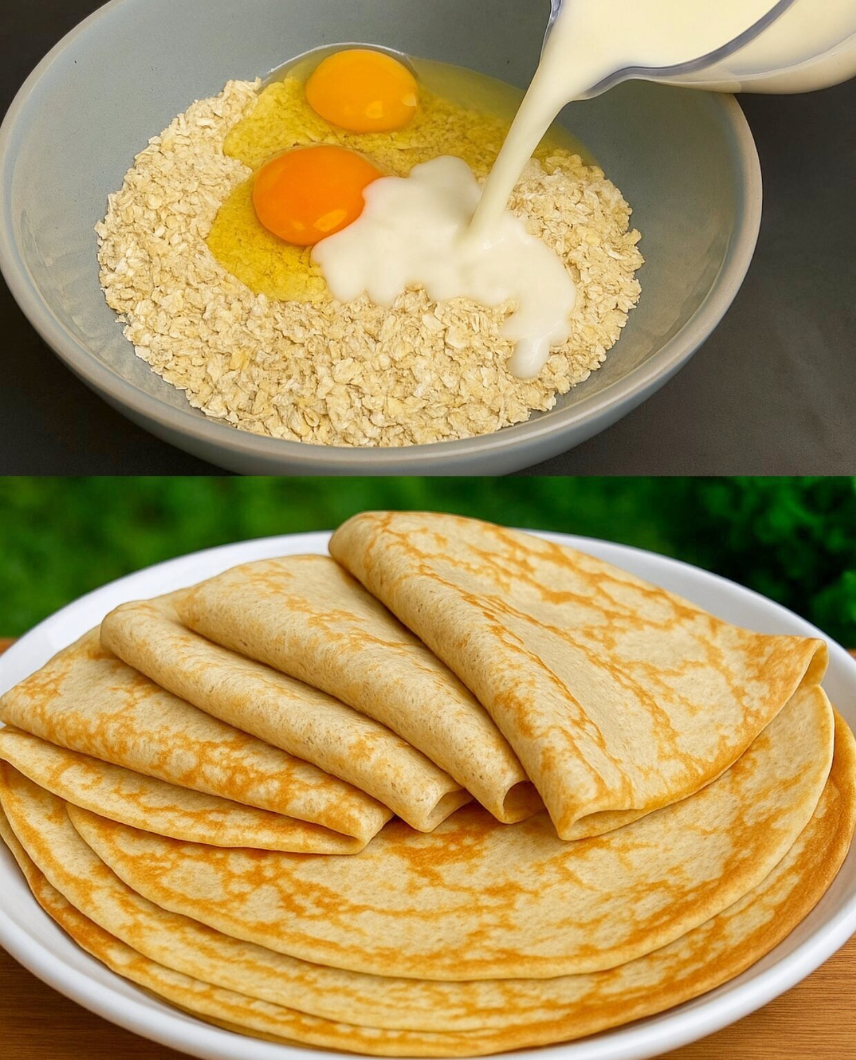 Ich mache das jeden Morgen, Haferpfannkuchen Rezept in 5 Minuten ohne Zucker und Mehl!