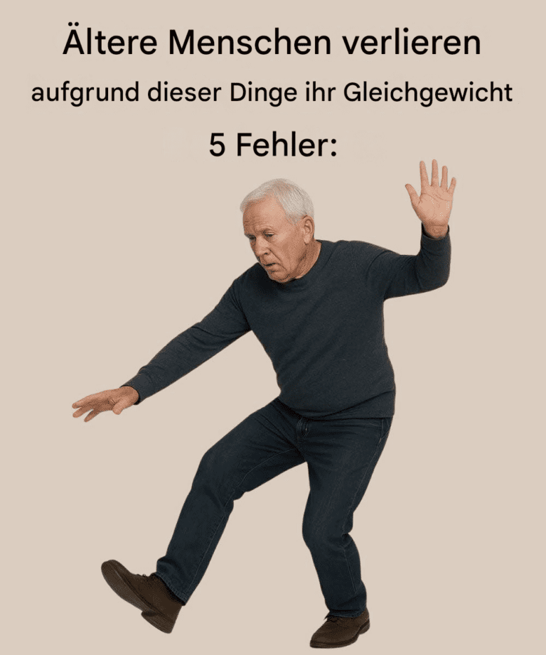 5 häufige Fehler, die bei älteren Menschen zum Verlust des Gleichgewichts führen.