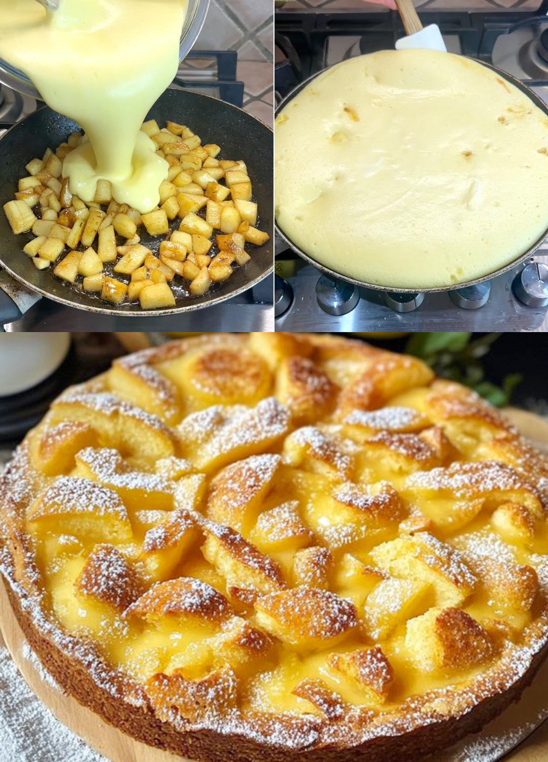 Apfelkuchen mit nur 3 Äpfel und in 10 Minuten, macht mich verrückt!