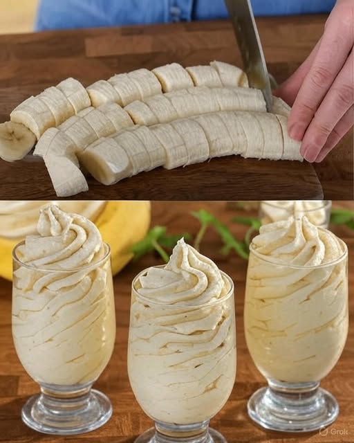 Bananenmousse in 5 Minuten fertig: das beste italienische Dessert
