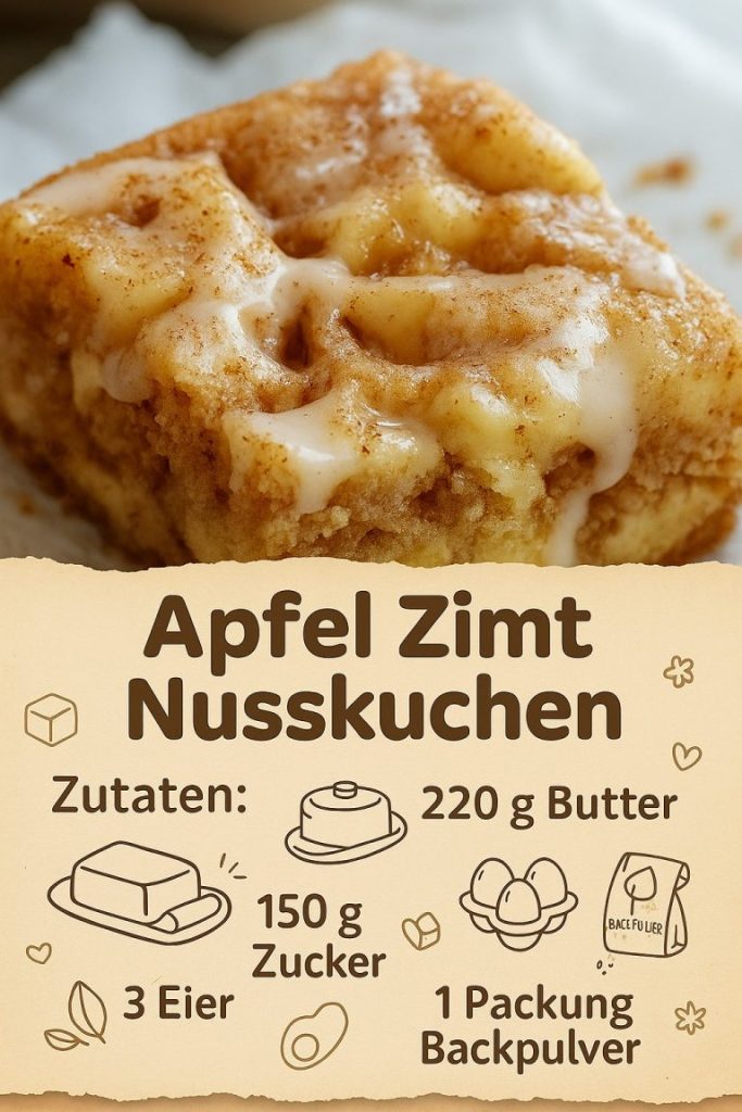 Apfel-Zimt-Nusskuchen