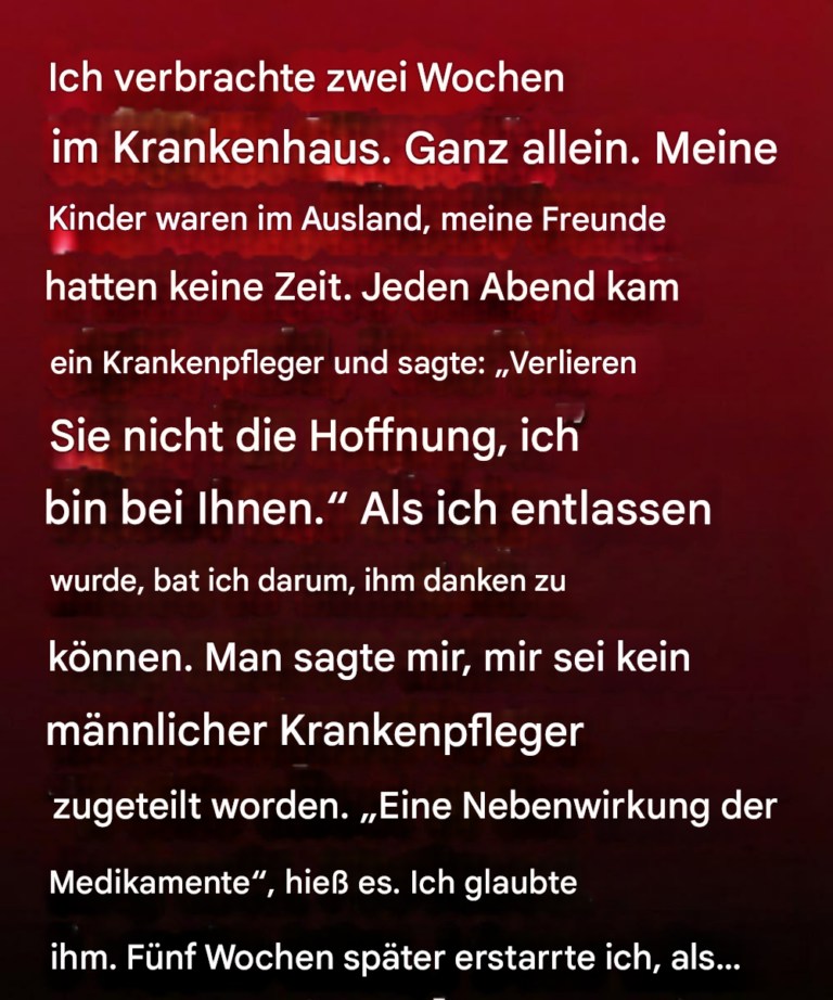 Ein ruhiger Krankenhausaufenthalt, der unerwartete Hoffnung weckte