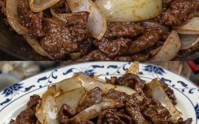  Chinesisches Rindfleisch mit Paprika und Zwiebeln