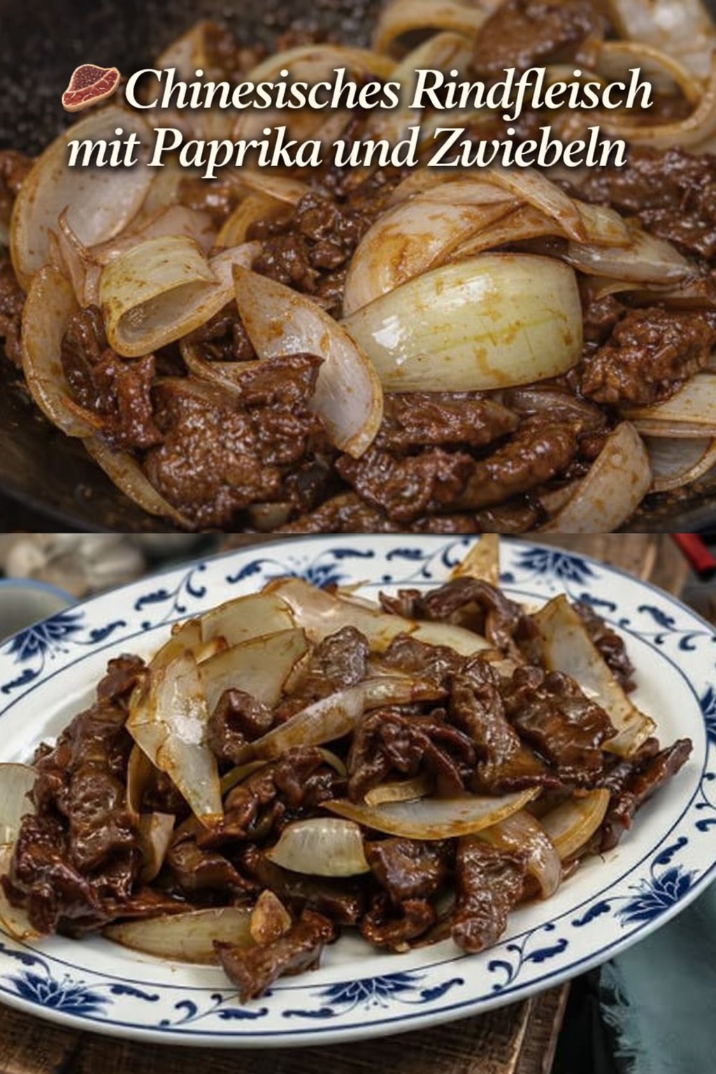  Chinesisches Rindfleisch mit Paprika und Zwiebeln
