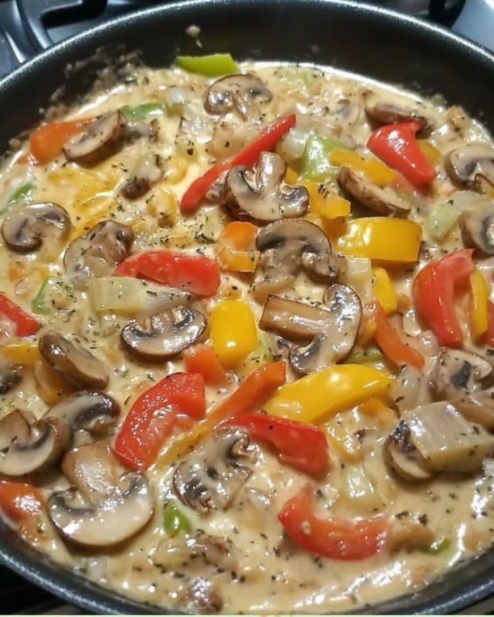 Köstliche Gemüsepfanne voller Geschmack und saisonalem Gemüse, in 35 Minuten fertig.