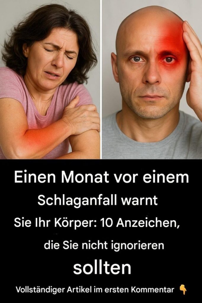 Einen Monat vor einem Schlaganfall warnt Sie Ihr Körper: 10 Anzeichen, die Sie nicht ignorieren sollten