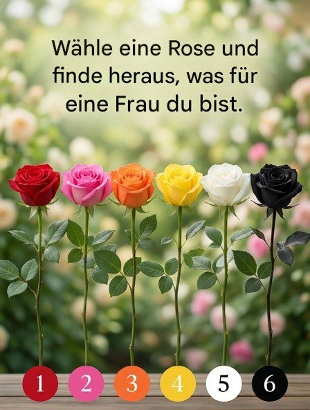 Wähle eine Rose und finde heraus, welcher Frauentyp du bist.