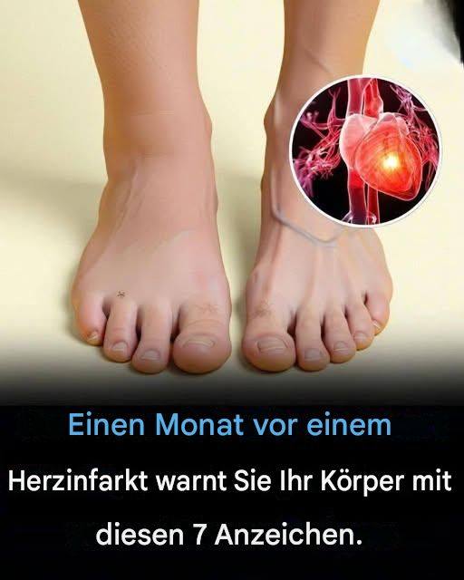 Einen Monat vor einem Herzinfarkt warnt Sie Ihr Körper mit diesen 7 Anzeichen, insbesondere mit dem 6….