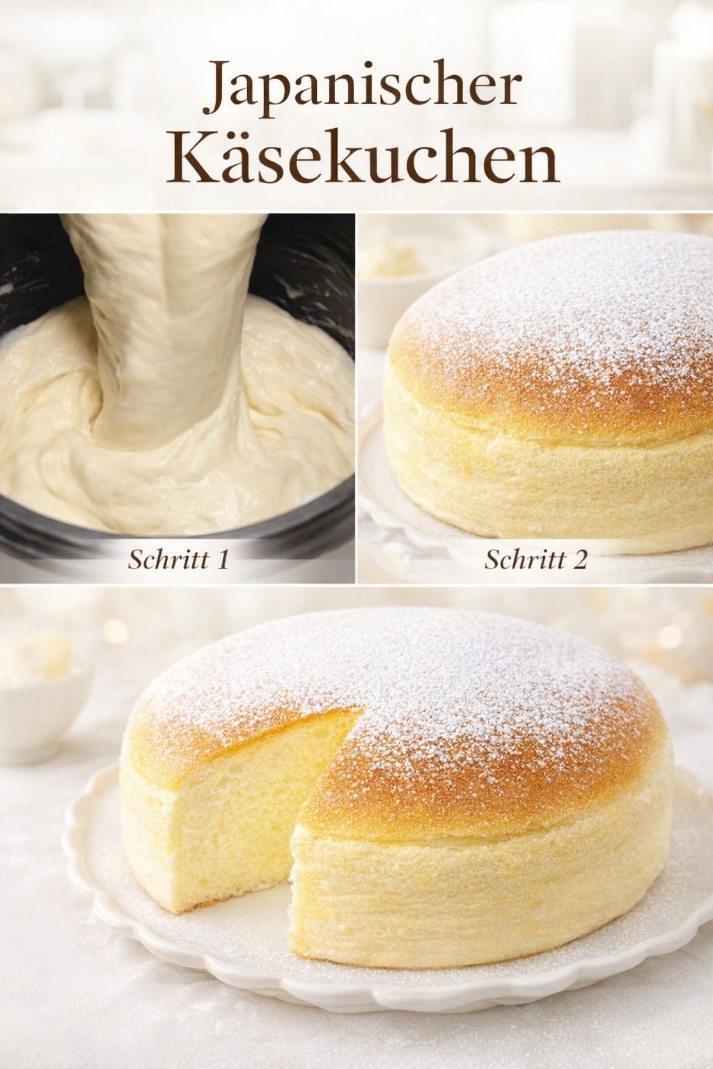 Wolkenkuchen ohne Mehl