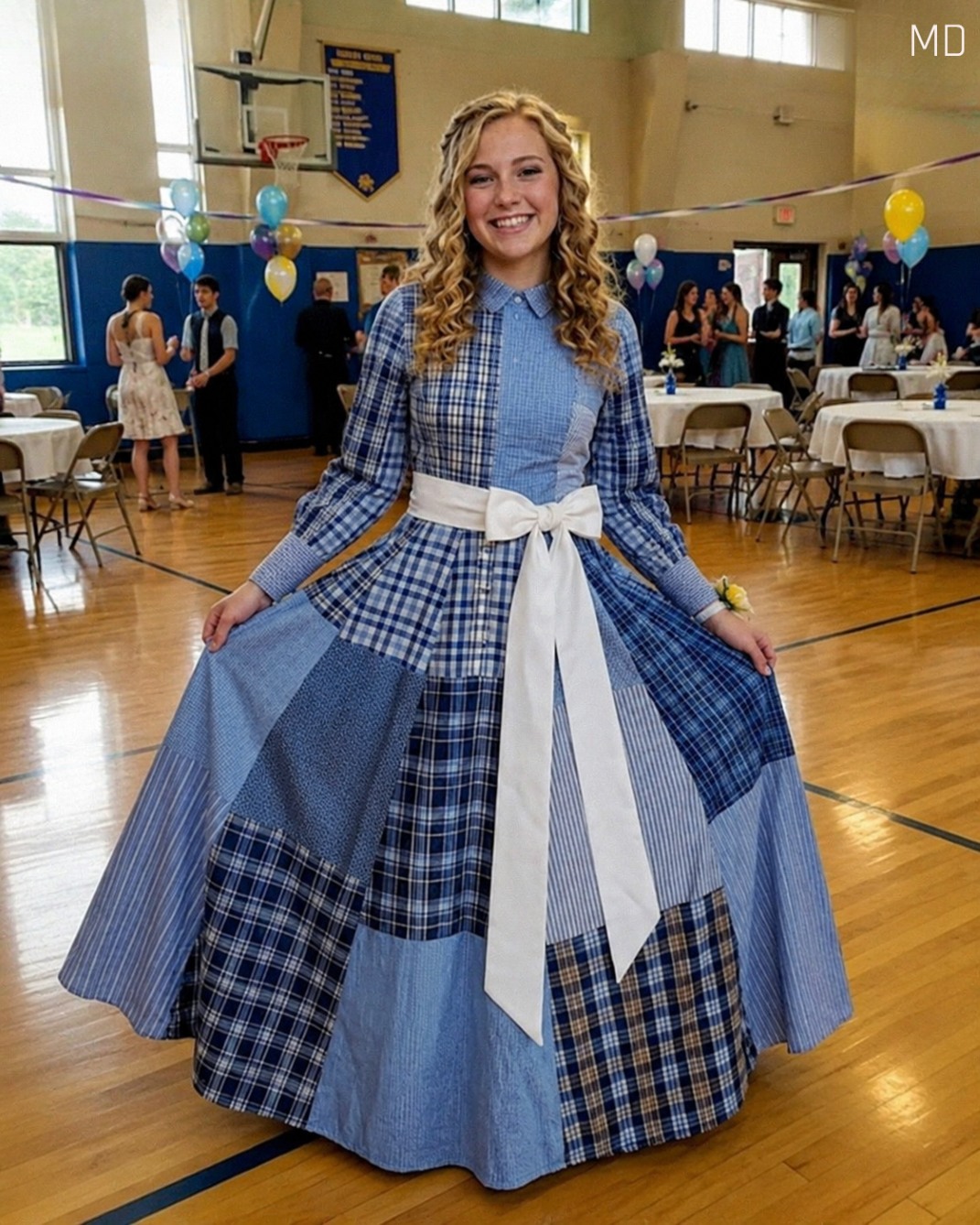 Meine Klassenkameraden machten sich über das Ballkleid lustig, das ich aus den Hemden meines verstorbenen Vaters genäht hatte