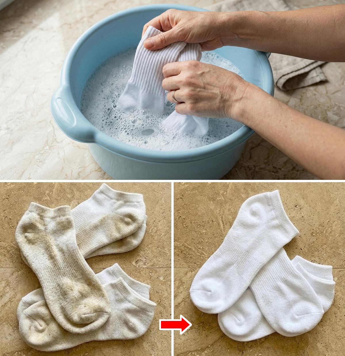 Wie man Socken wieder weiß macht