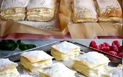 Ich nehme 4 Zutaten und bereite Vanillecremepudding im Blätterteig