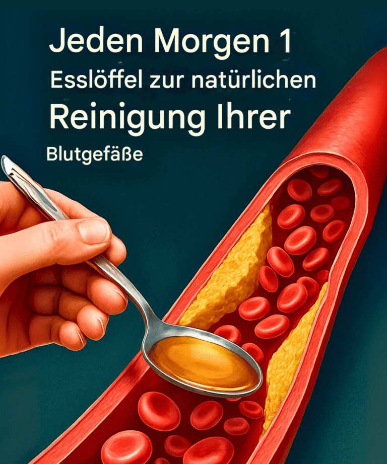 Jeden Morgen 1 Esslöffel zur natürlichen Reinigung Ihrer Blutgefäße