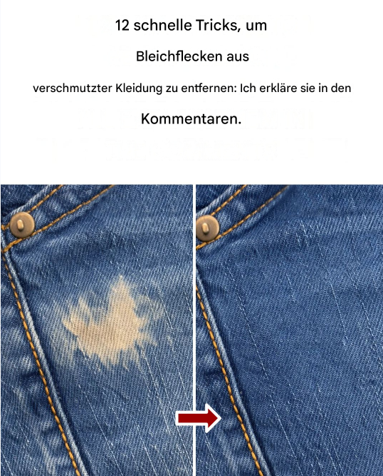 Wie man Bleichflecken mit 2 Tricks aus Stoffen entfernt