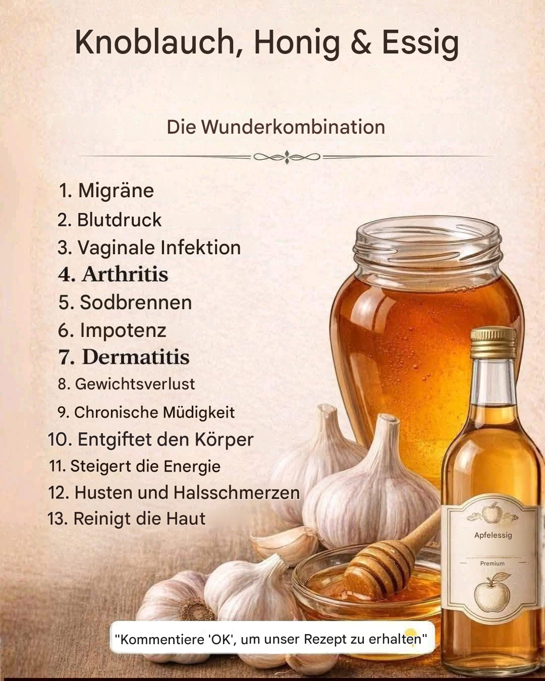 Knoblauch, Honig und Essig: Das kraftvolle, selbstgemachte Wellness-Tonikum, über das alle reden