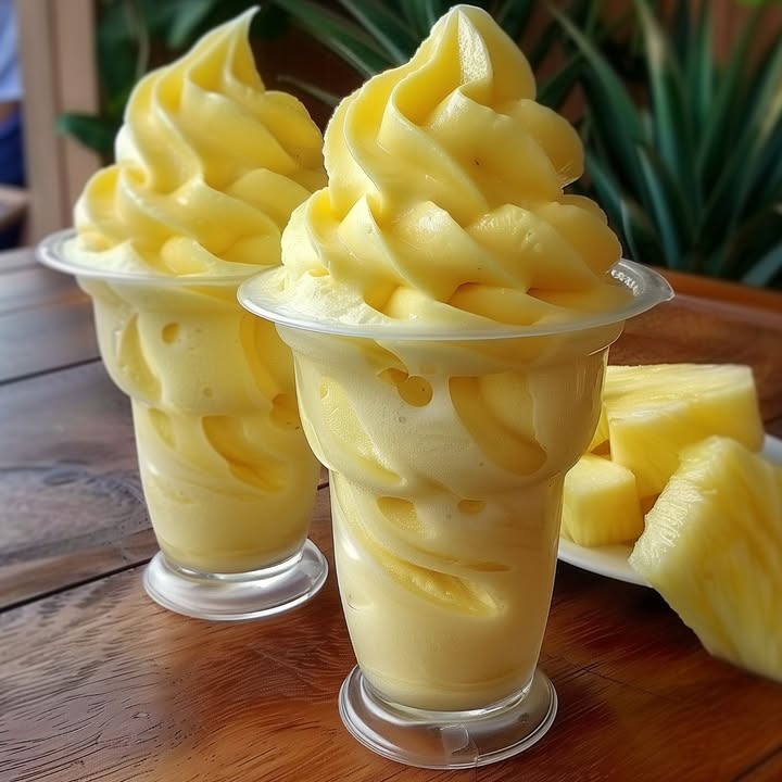 Mit nur 3 Zutaten können Sie dieses erfrischende Ananas-Softeis selbst zubereiten.
