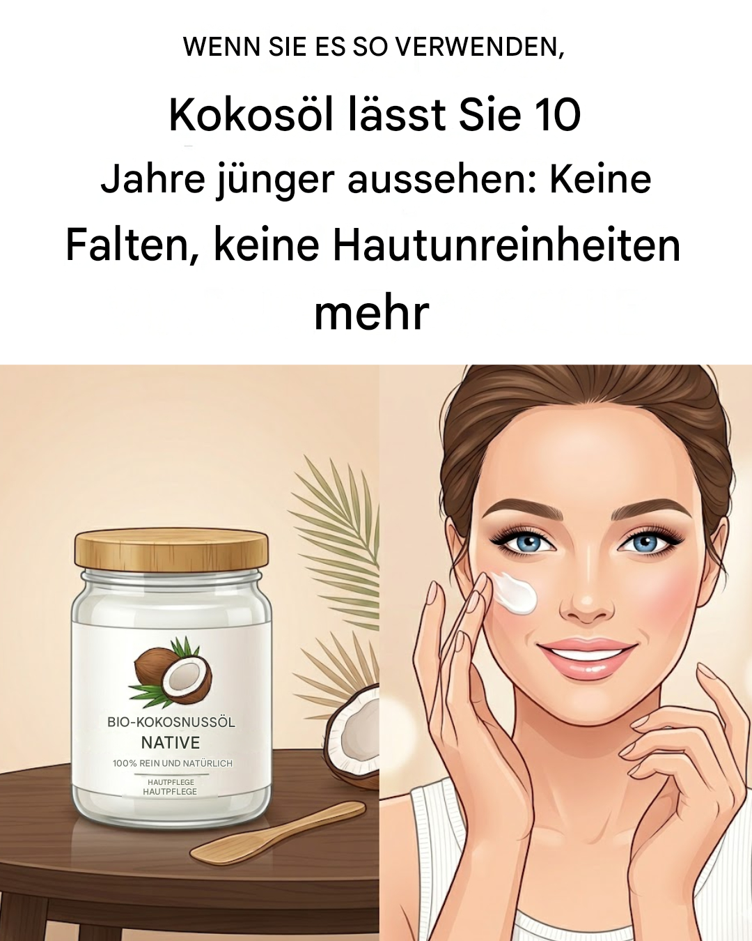 Kokosöl lässt Sie 10 Jahre jünger aussehen: So wenden Sie es an