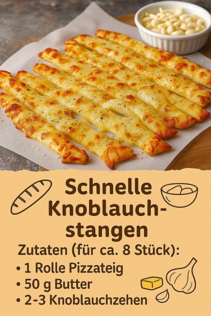  Schnelle Knoblauchstangen – weich innen, knusprig außen & voller Geschmack! 