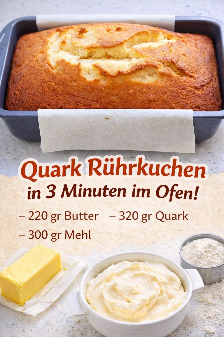 Quark Rührkuchen in 3 Minuten im Ofen, achtung das macht süchtig