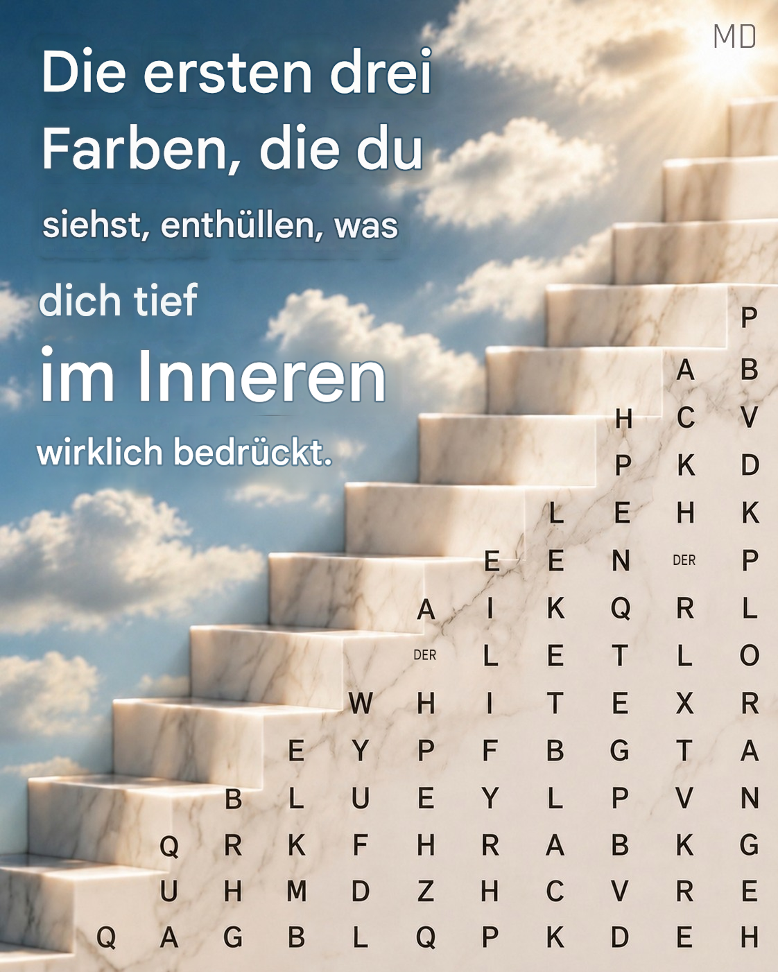 Die erste Farbe, die Ihnen auffällt, könnte etwas über Ihre aktuelle Denkweise verraten.