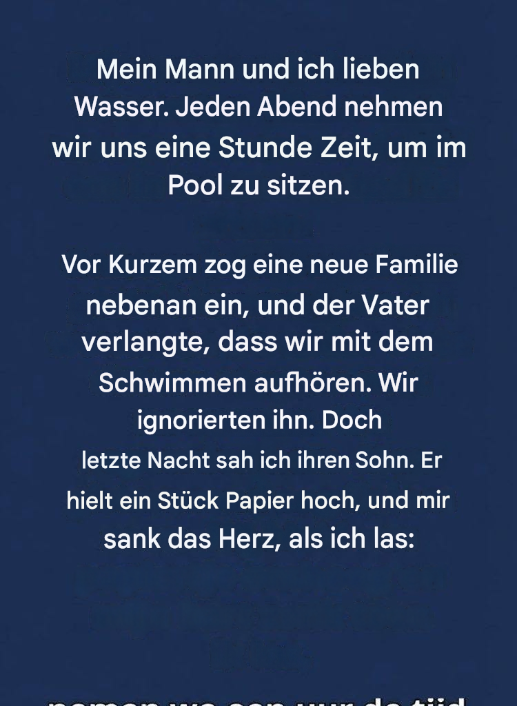 Wie eine Routine im Schwimmbad zu einer Lektion in Verständigung wurde.