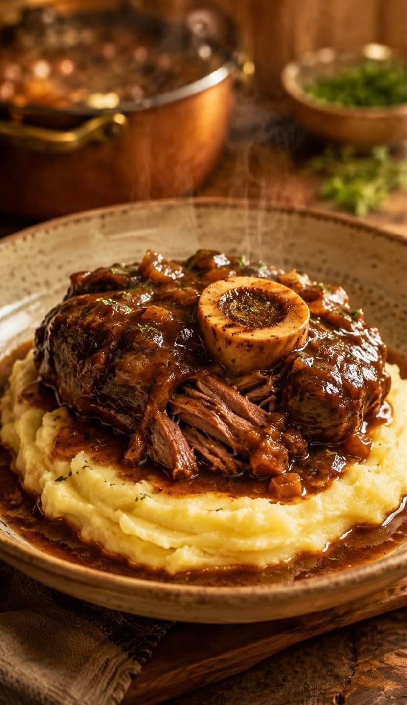Kalbsossobuco in Sauce: ein traditionelles Rezept, zart und voller Geschmack