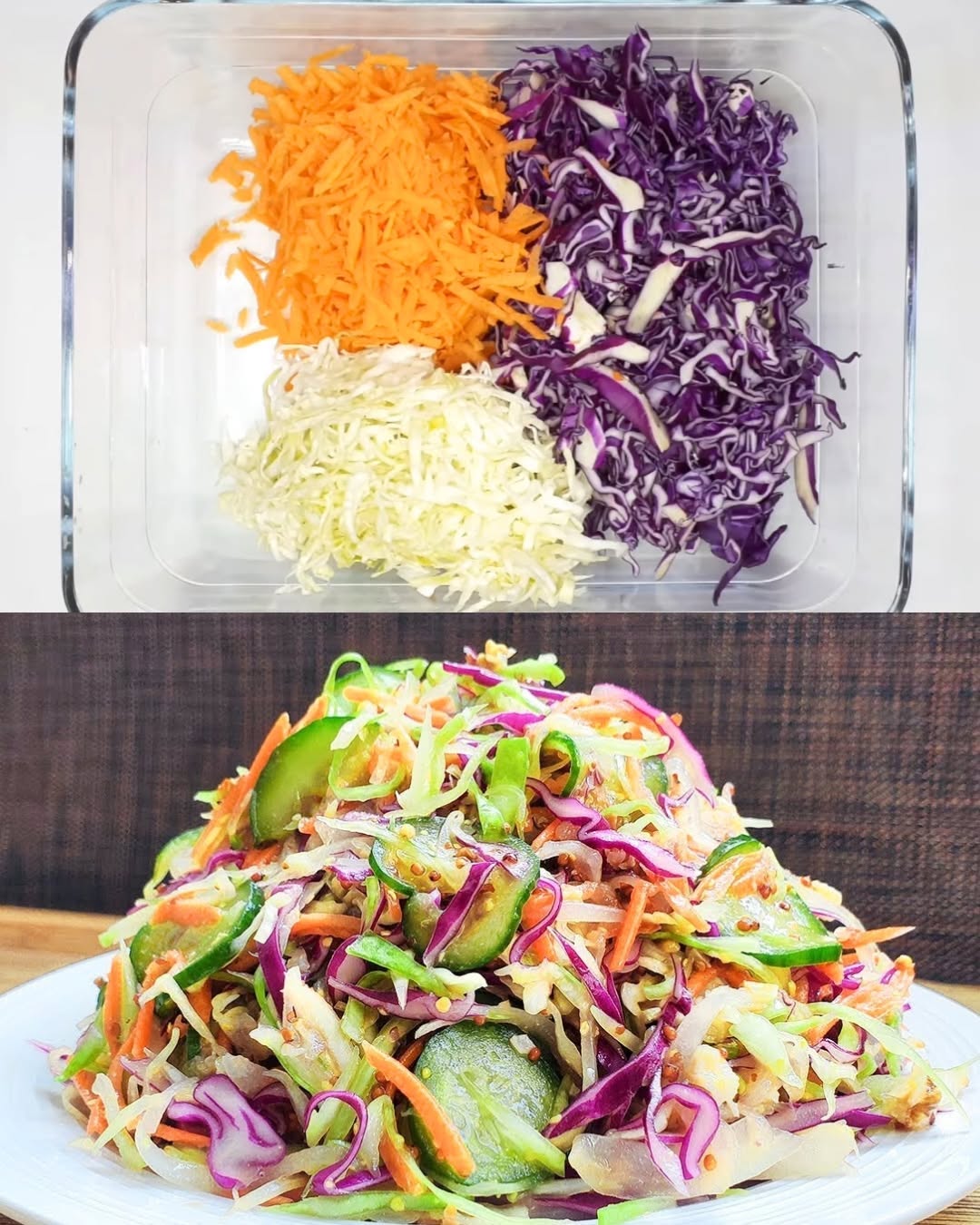 Knackiger und frischer Krautsalat mit cremigem Senfdressing