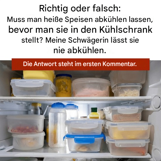 Die besten Tipps zur Aufbewahrung warmer Speisen im Kühlschrank.