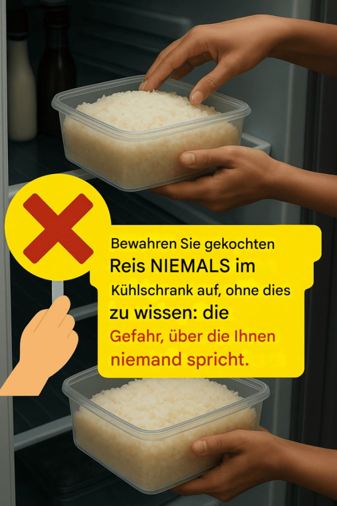 Lagern Sie gekochten Reis niemals, ohne dies zu wissen