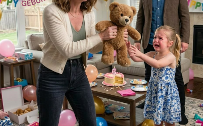Meine Schwiegereltern haben meiner 6-jährigen Tochter zum Geburtstag einen niedlichen braunen Teddybären geschickt.