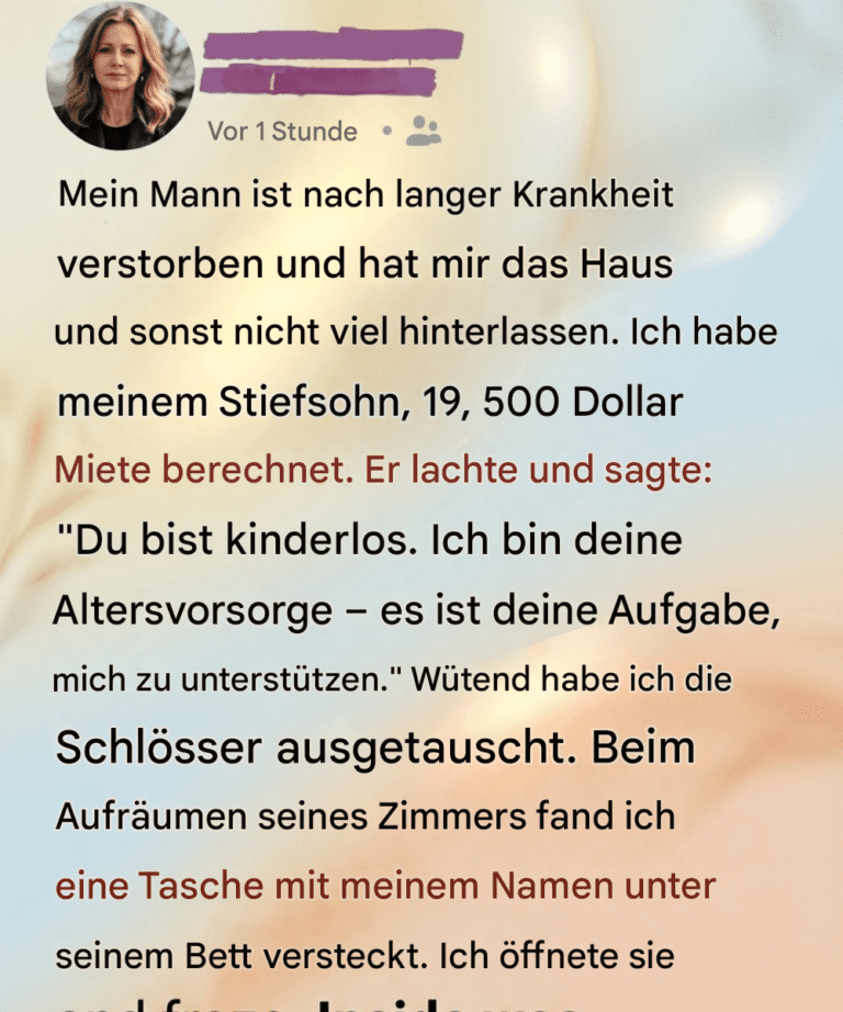 Nach dem Tod meines Mannes brachte ein schmerzhaftes Familiengespräch einen unerwarteten Trost ans Licht.