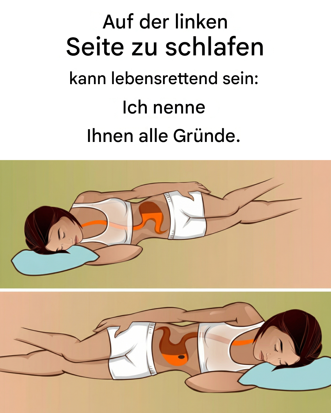 Darum kann das Schlafen auf der linken Seite Ihr Leben verändern.