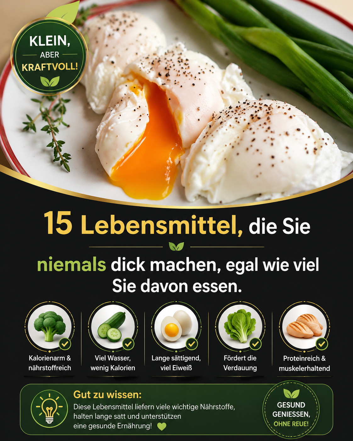 15 Lebensmittel, die Sie in beliebiger Menge essen können, ohne an Gewicht zuzunehmen.