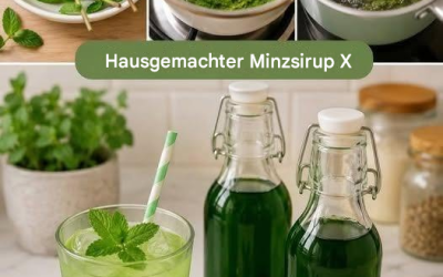 Hausgemachter Minzsirup