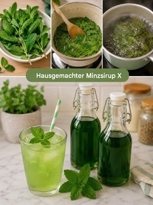 Hausgemachter Minzsirup