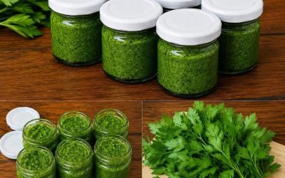 Hausgemachte Kräuterpaste für Suppen, Saucen und Marinaden