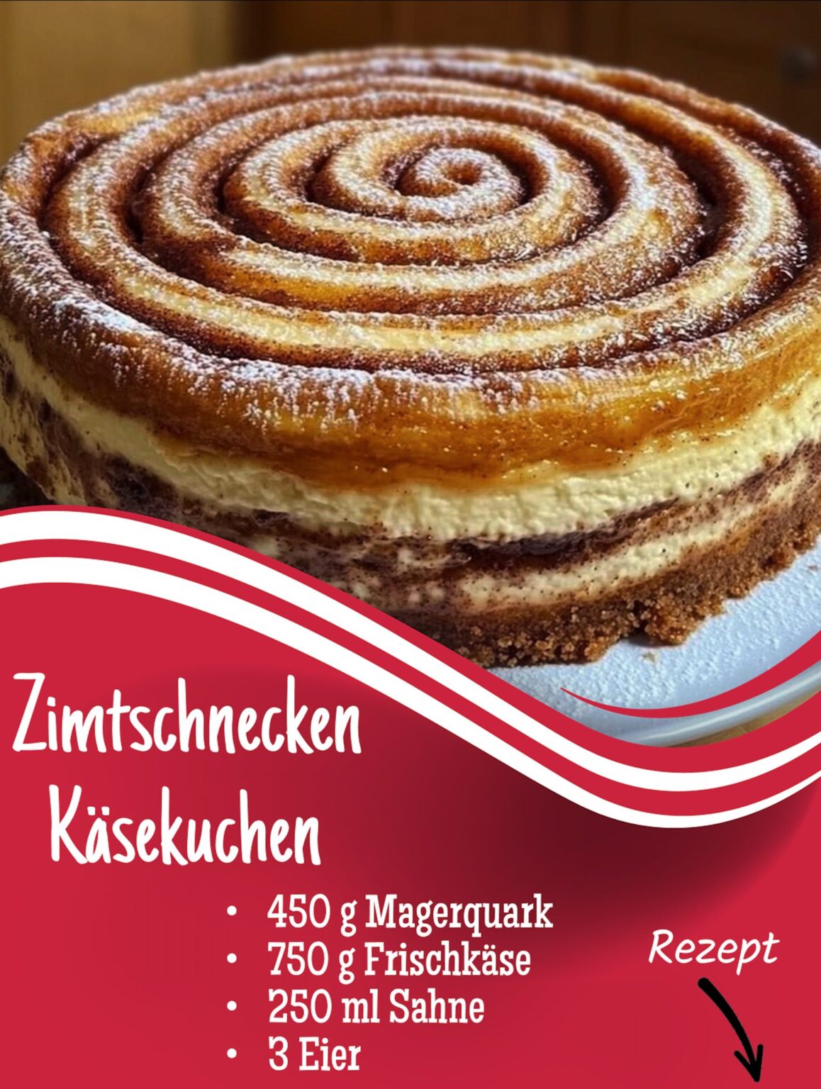 Zimtschnecken-Käsekuchen