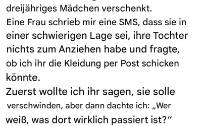 Was ich wegzugeben glaubte … kam auf unerwartete Weise zu mir zurück