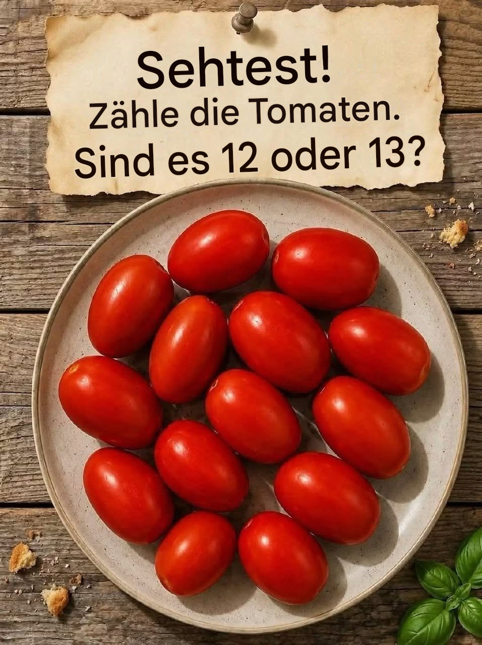 Sehtest: Kannst du die richtige Anzahl Tomaten zählen? Die Antwort wird dich überraschen!