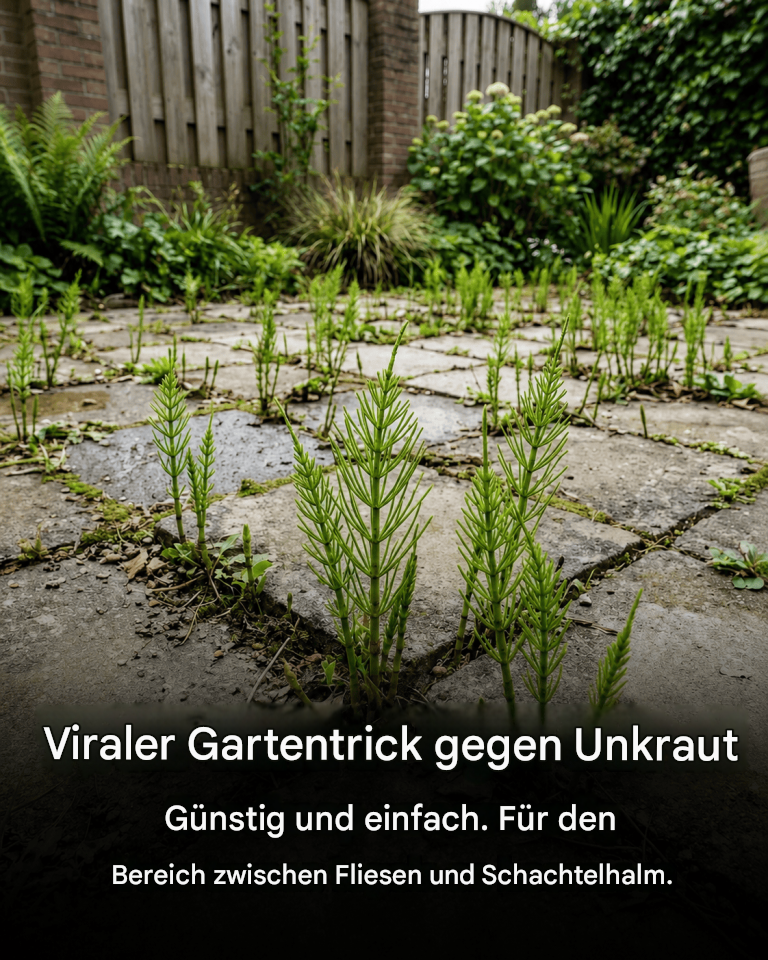 Viraler Gartentrick gegen Unkraut: Günstig, einfach und praktisch zwischen Fliesen