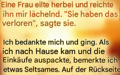 Einkaufsbummel, der mit einer freundlichen Geste endete