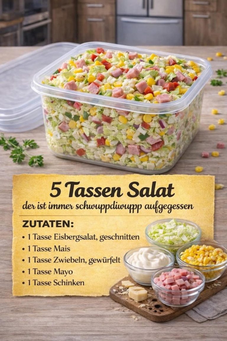 5-Tassen-Salat – ruckzuck fertig & perfekt für jede Party 