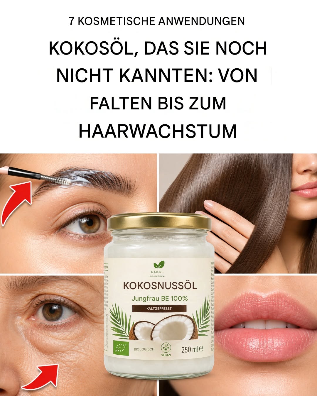 7 kosmetische Anwendungsmöglichkeiten von Kokosöl, die Sie noch nicht kannten