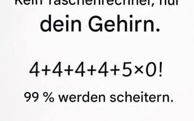 95 % der Menschen machen diese Berechnungen falsch…