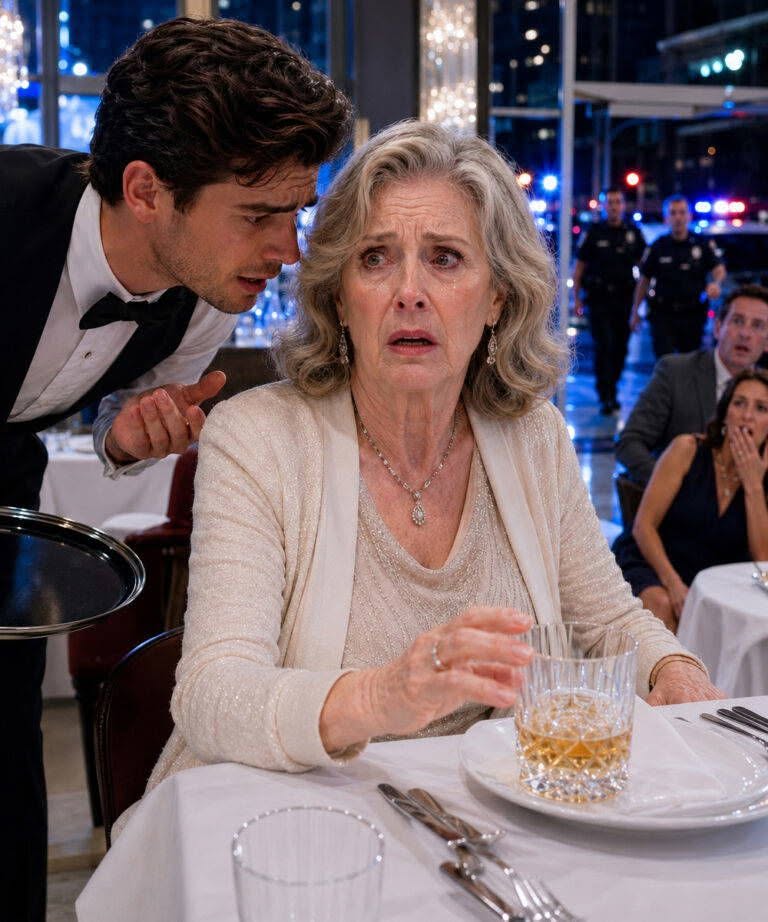 Ich aß mit meiner Tochter und ihrem Mann in einem gehobenen Restaurant zu Abend.