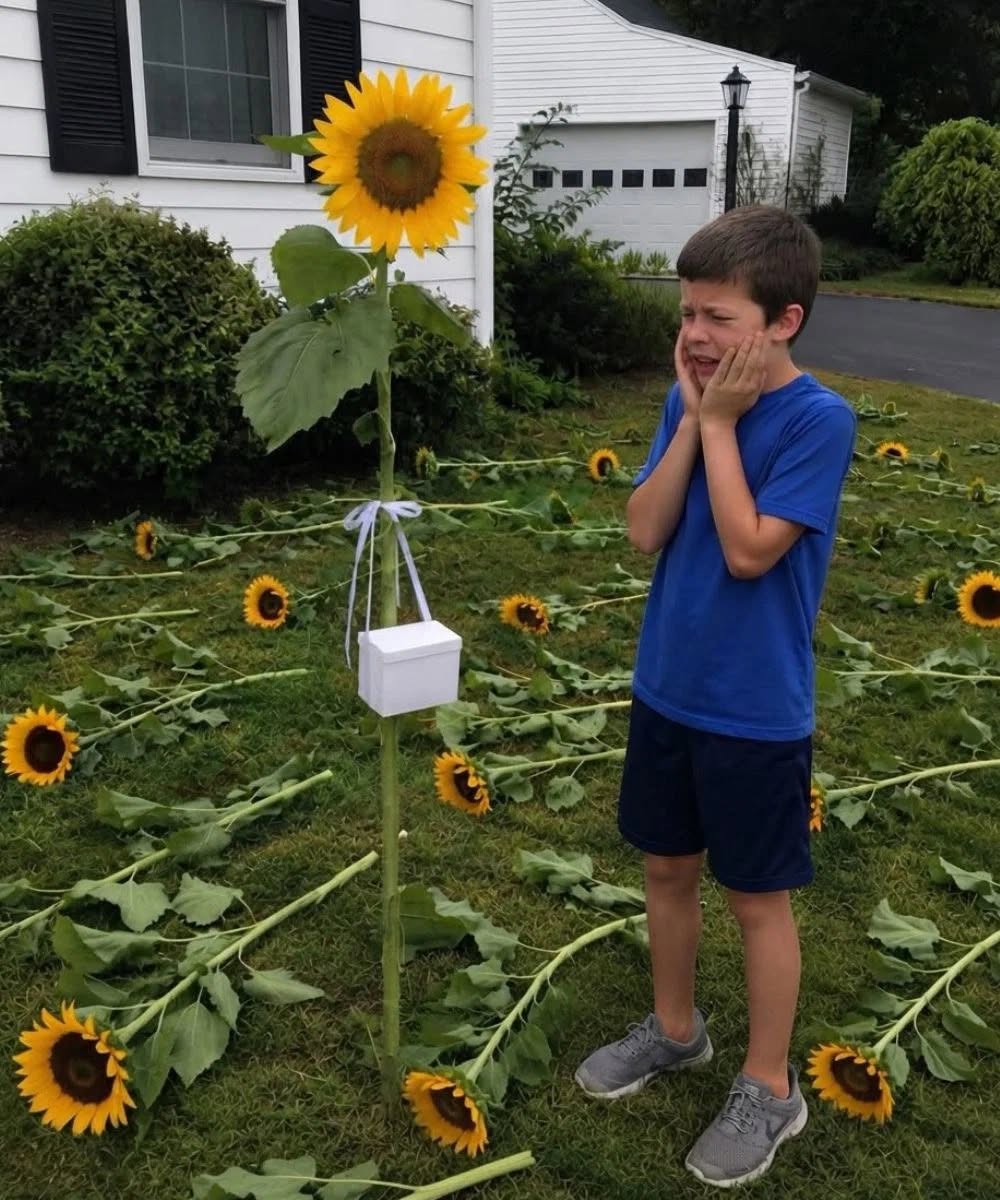 Jedes Jahr pflanzte mein Sohn Sonnenblumen für seine Zwillingsschwester